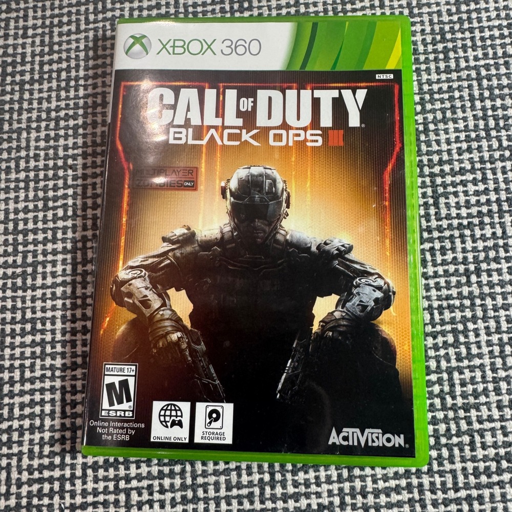 Call of Duty Black Ops III 3 Xbox 360 Activision 2015 Multiplayer Zombies NTSC